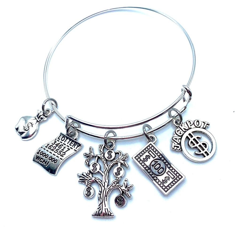 Lottery Theme Charm Bracelet  May Be Personalized